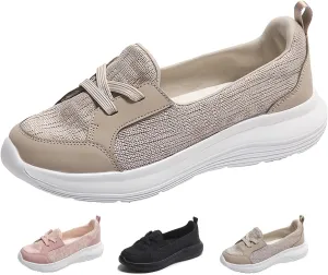 Orthopedic Women’s Breathable Slip on Arch Support Non-Slip Shoes on The Go 2024 Comfort Loafers Flats Wide Width Fit Walking Slip-Ins Sneakers Boat Shoes