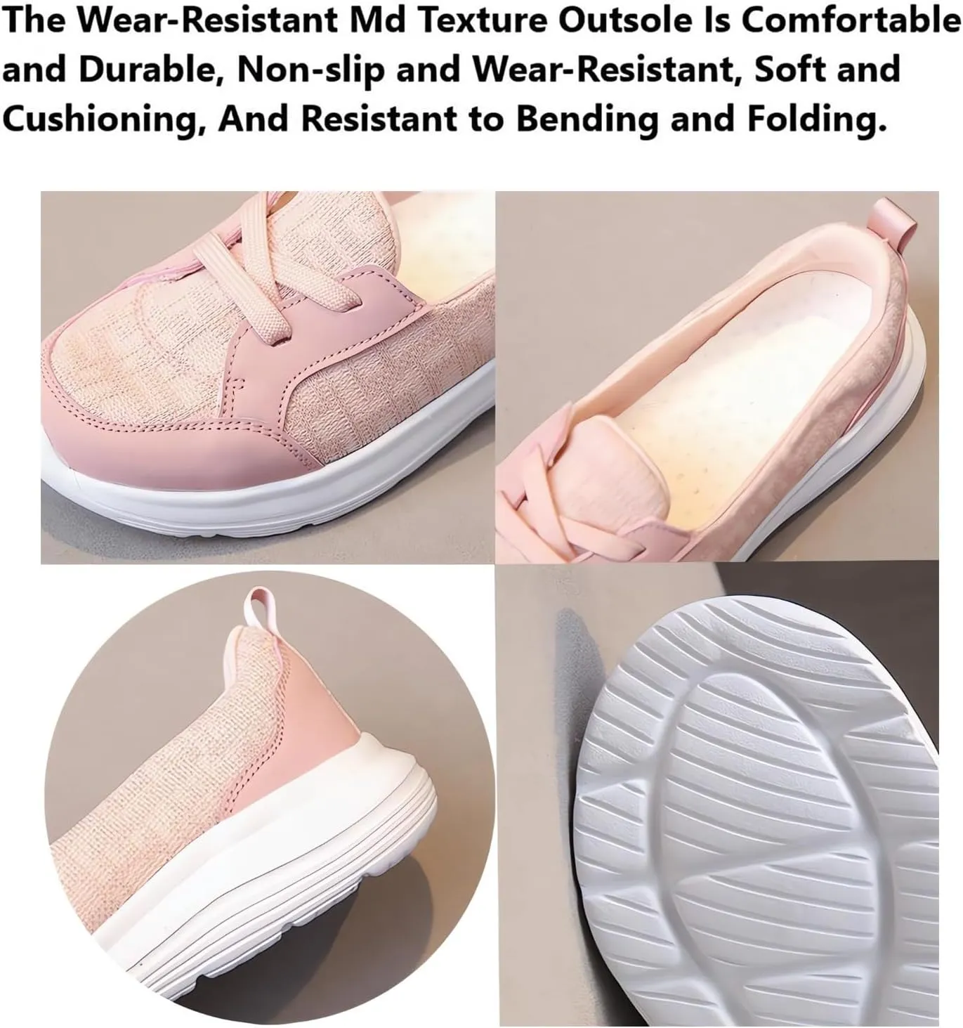 Orthopedic Women’s Breathable Slip on Arch Support Non-Slip Shoes on The Go 2024 Comfort Loafers Flats Wide Width Fit Walking Slip-Ins Sneakers Boat Shoes