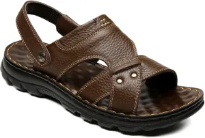 Outdoor Beach Sandals Leather Slippers for Men Walking Sandals Waterproof Breathale Non Slip Hiking Fisherman Sandals