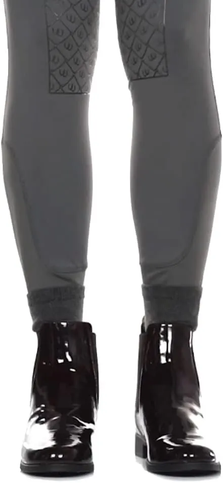 Ovation Women's Equestrian Leather Classic Style Ankle Low Heel Slip on Finalist Elastic Side Patent Jod Boots