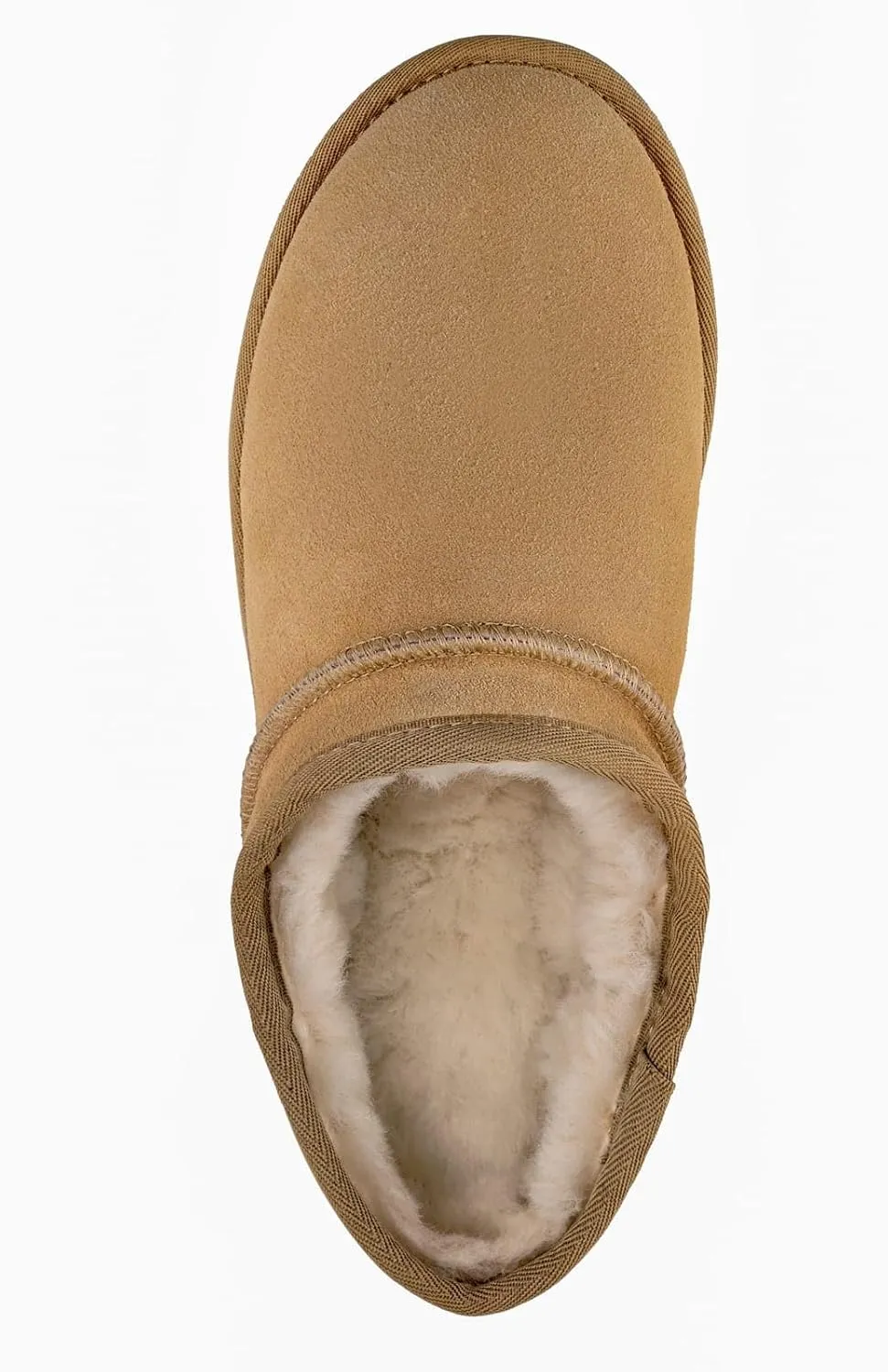 Platform Slippers for Women Genuine Suede Ankle Snow Boots Indoor Outdoor Winter Fur Slip On Mules