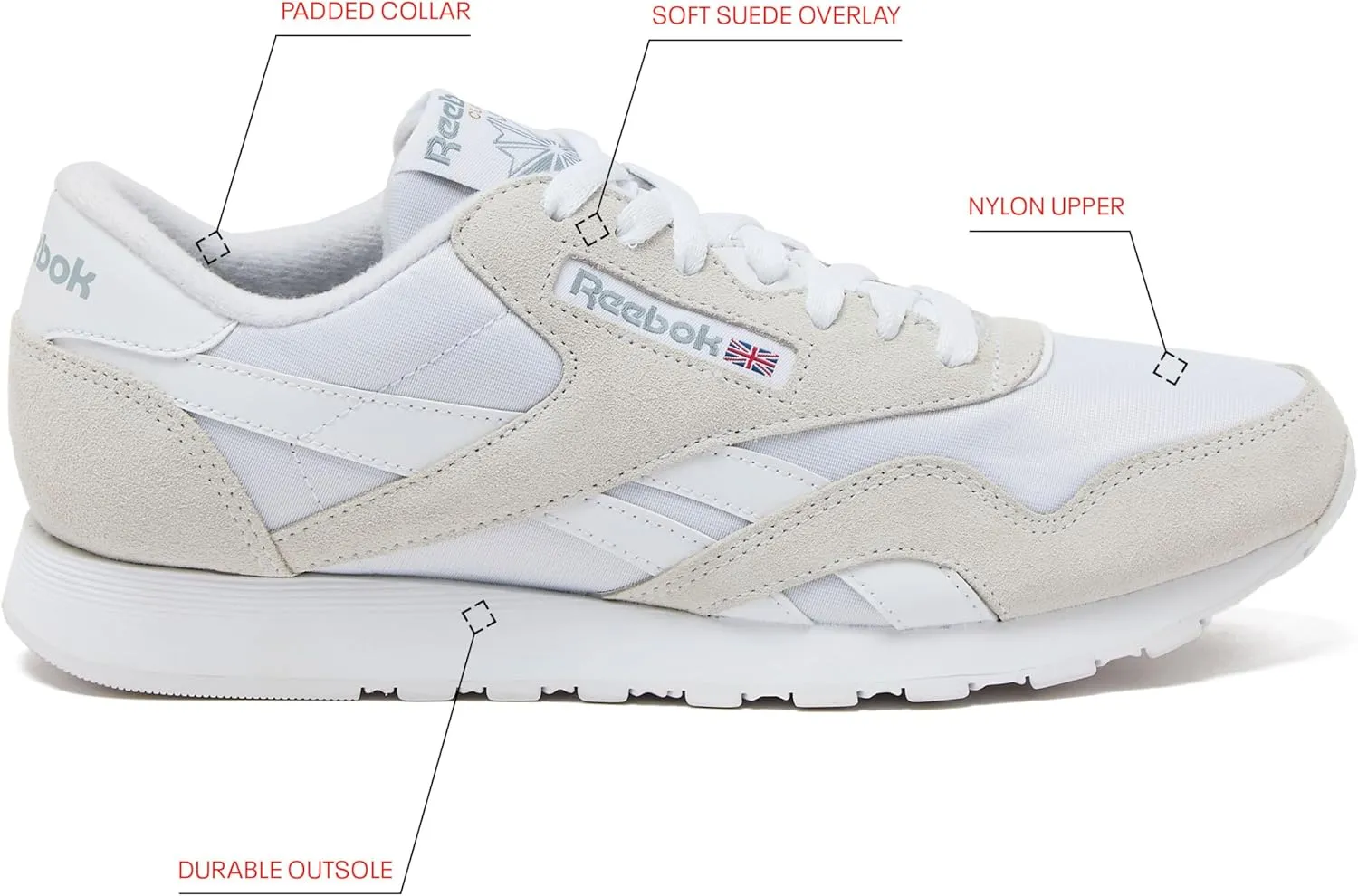 Reebok Mens Classic Nylon Shoes