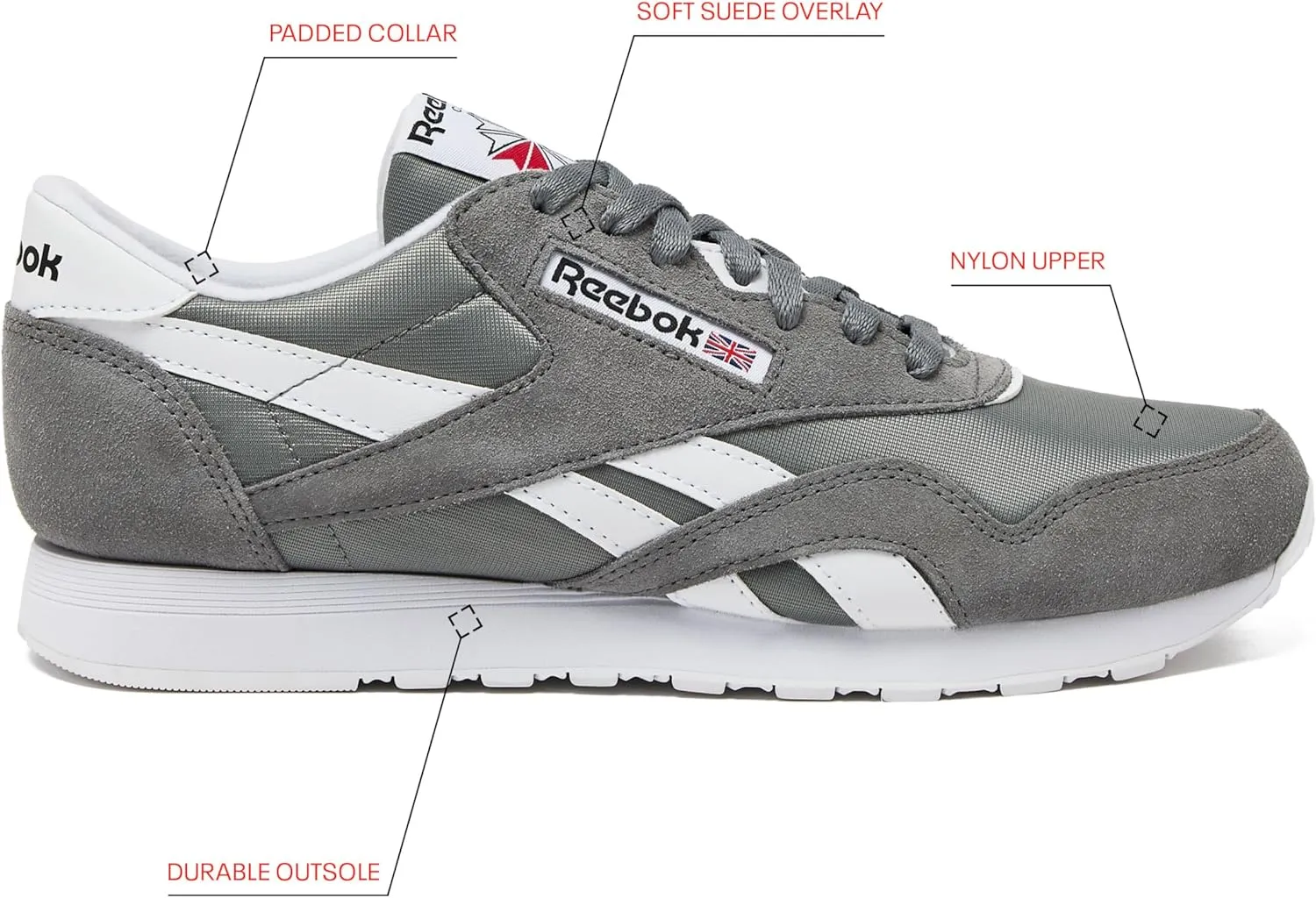 Reebok Mens Classic Nylon Shoes