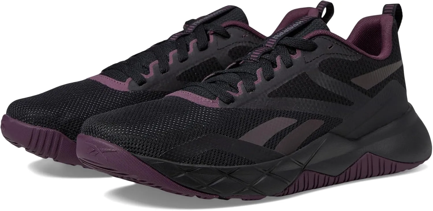 Reebok Women's NFX Trainer Sneaker, Black/Midnight Plum/Footwear White, 7.5