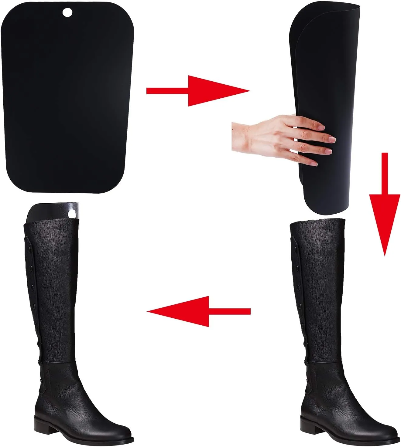 Ruisita 20 Pack (10 Pairs) Boot Shaper Form Inserts Boots Tall Support for Women or Men