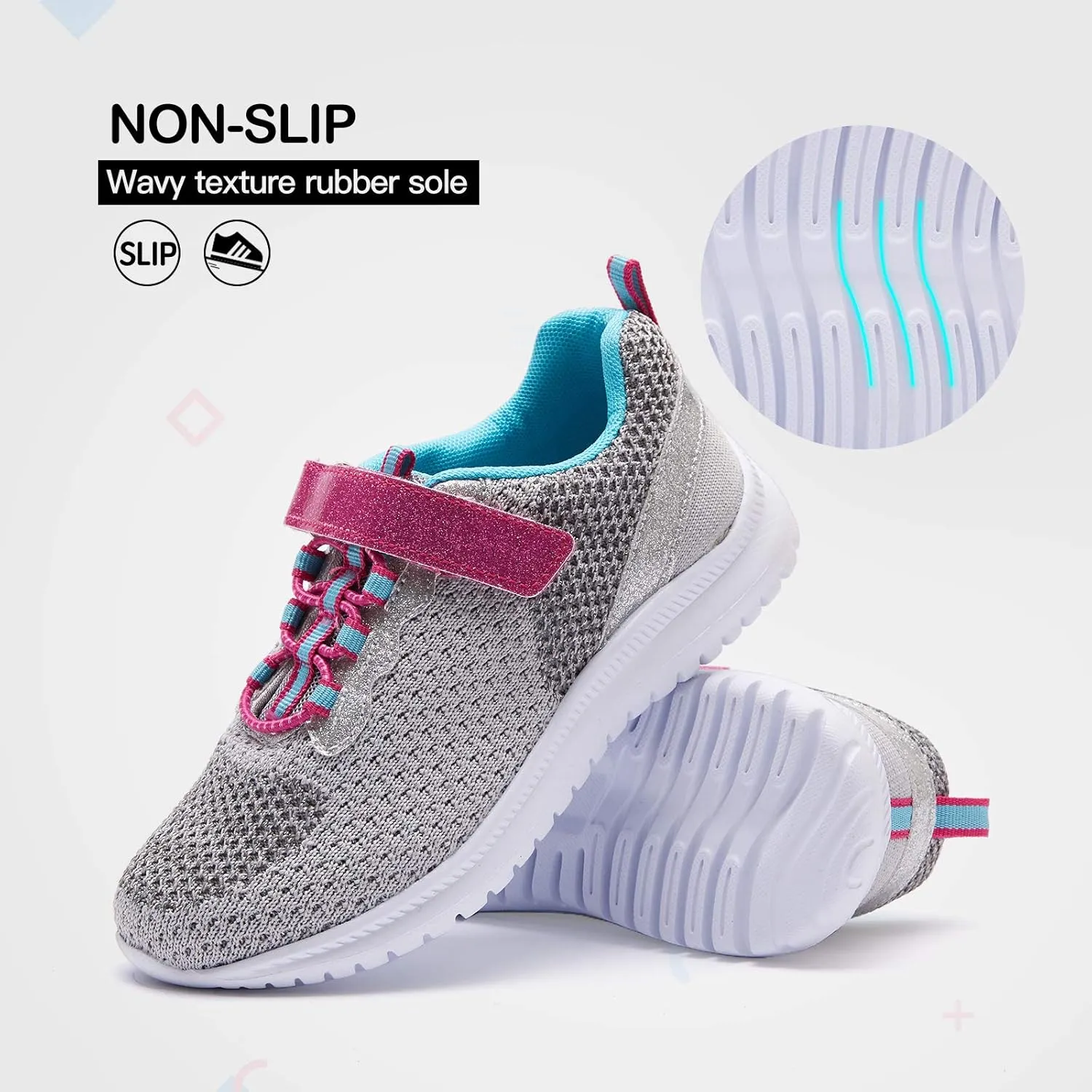 RUNSIDE Kids Shoes, Boys Girls Sneakers Lightweight Athletic Walking/Running Tennis Shoes(Toddler/Little Kid/Big Kid)