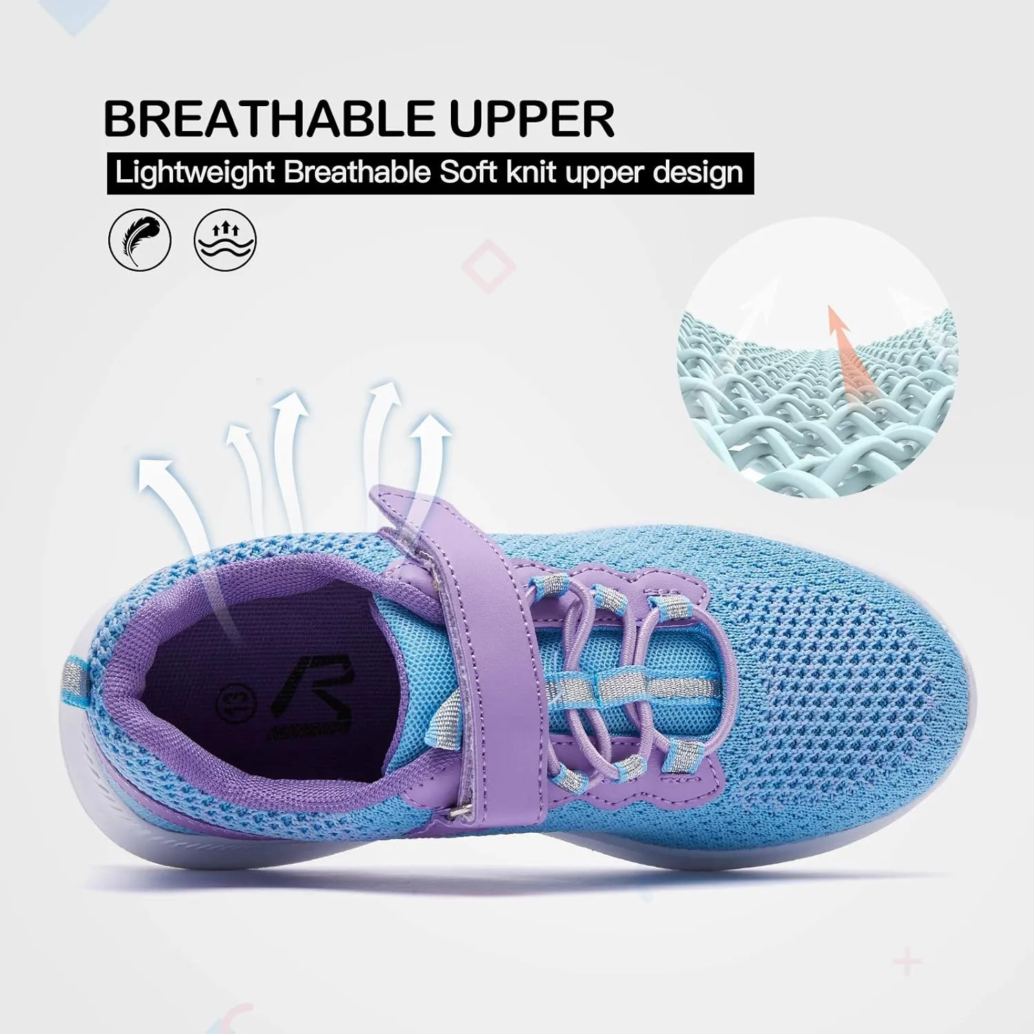 RUNSIDE Kids Shoes, Boys Girls Sneakers Lightweight Athletic Walking/Running Tennis Shoes(Toddler/Little Kid/Big Kid)