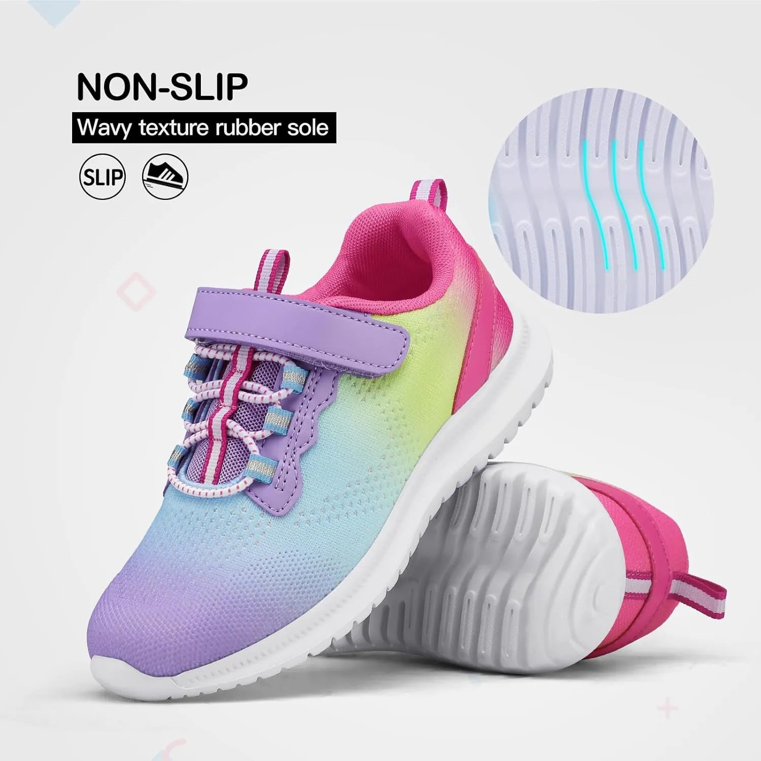 RUNSIDE Kids Shoes, Boys Girls Sneakers Lightweight Athletic Walking/Running Tennis Shoes(Toddler/Little Kid/Big Kid)