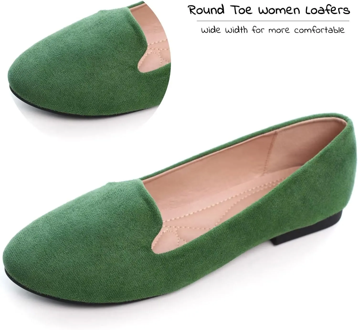 SAILING LU Women Round Toe Flats Comfortable Fashion Ballet Flat Shoes for Women Dressy Slip-ons Loafers