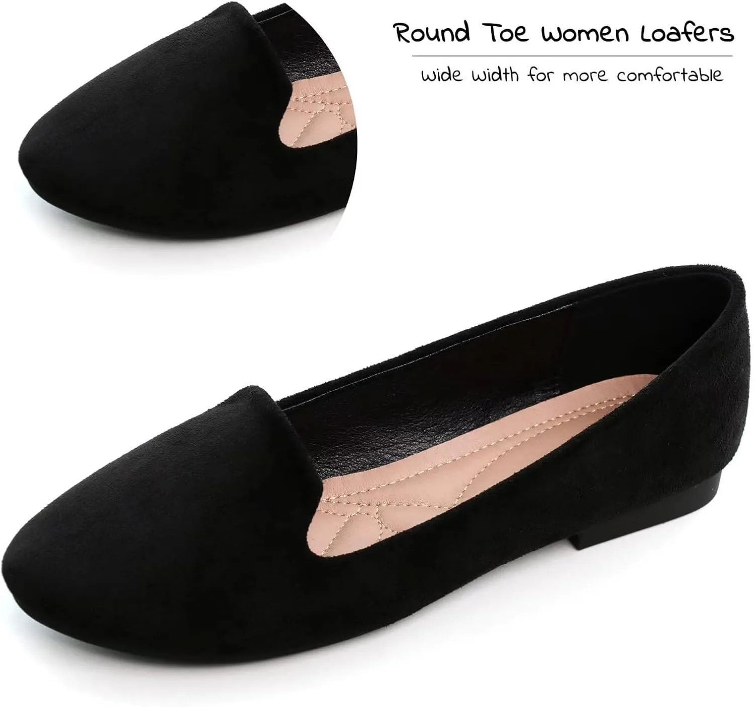 SAILING LU Women Round Toe Flats Comfortable Fashion Ballet Flat Shoes for Women Dressy Slip-ons Loafers