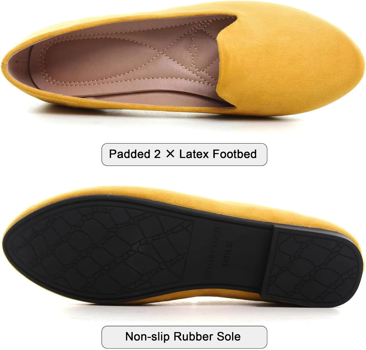SAILING LU Women Round Toe Flats Comfortable Fashion Ballet Flat Shoes for Women Dressy Slip-ons Loafers