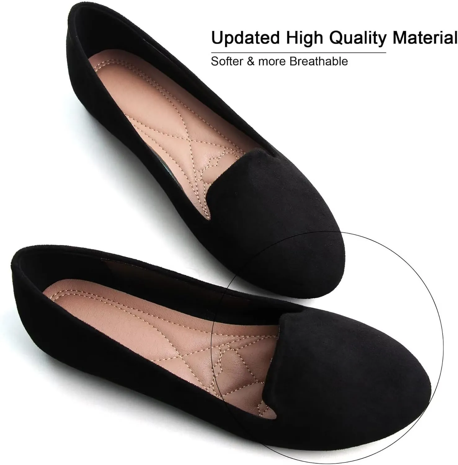 SAILING LU Women Round Toe Flats Comfortable Fashion Ballet Flat Shoes for Women Dressy Slip-ons Loafers