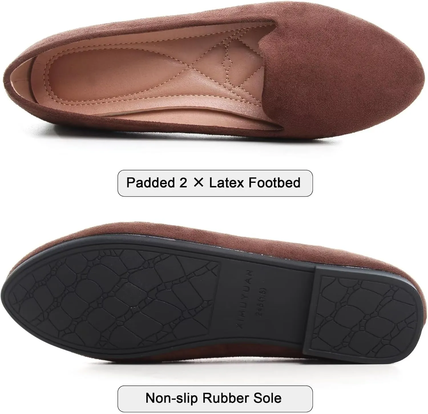 SAILING LU Women Round Toe Flats Comfortable Fashion Ballet Flat Shoes for Women Dressy Slip-ons Loafers