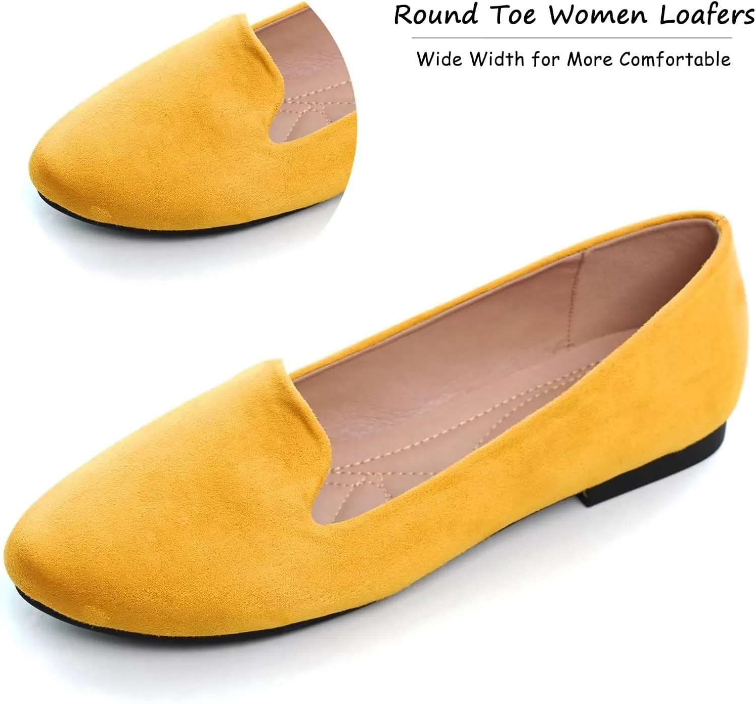 SAILING LU Women Round Toe Flats Comfortable Fashion Ballet Flat Shoes for Women Dressy Slip-ons Loafers