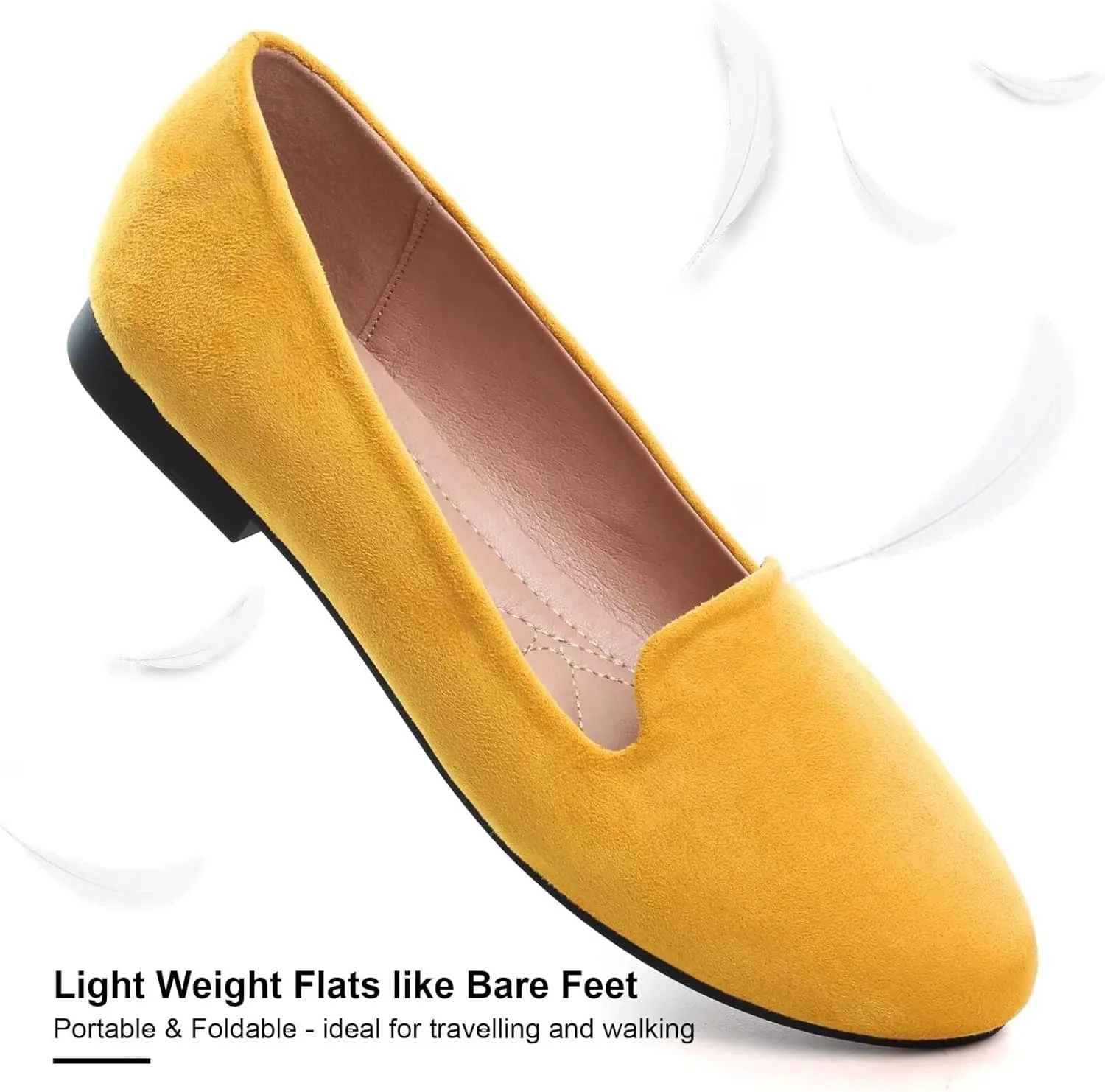 SAILING LU Women Round Toe Flats Comfortable Fashion Ballet Flat Shoes for Women Dressy Slip-ons Loafers