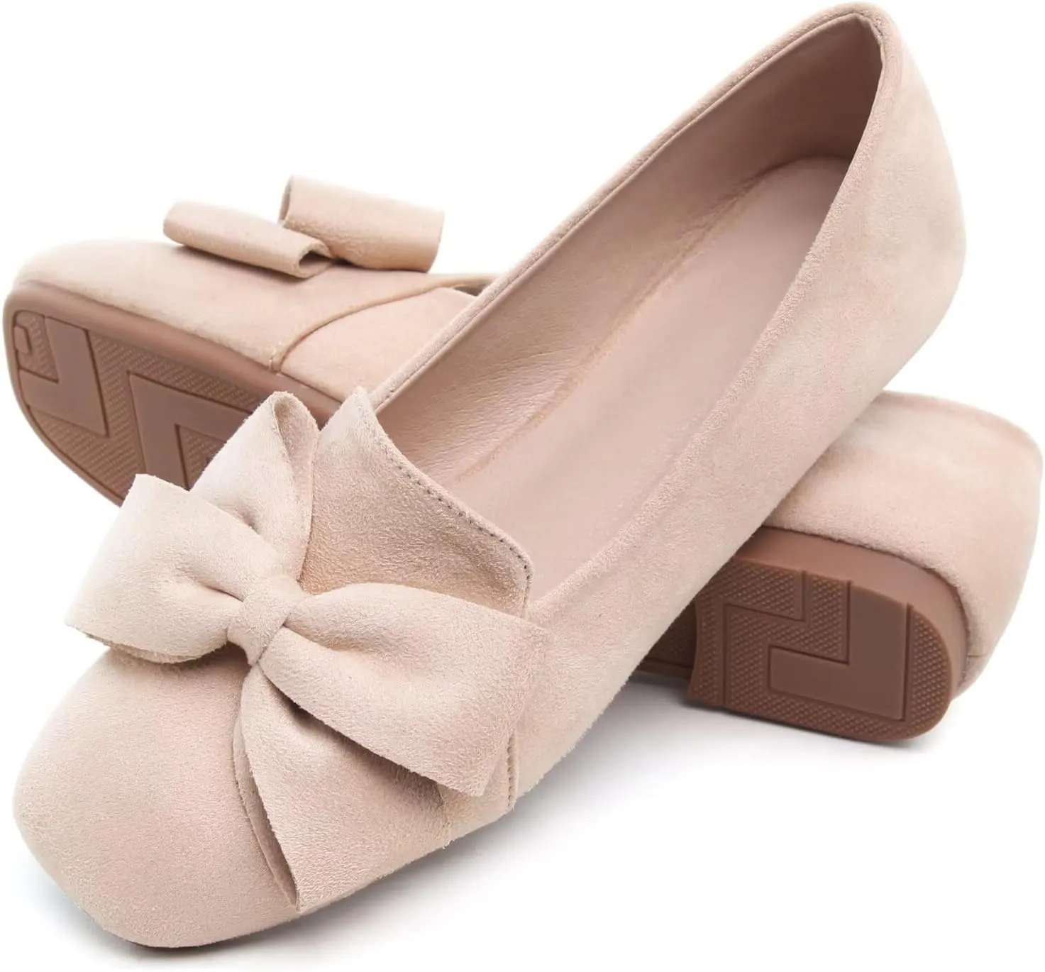SAILING LU Womens Bowknot Pointed Toe Shoes Comfortable Ballet Flats Slip on Loafers Dressy Flats for Party