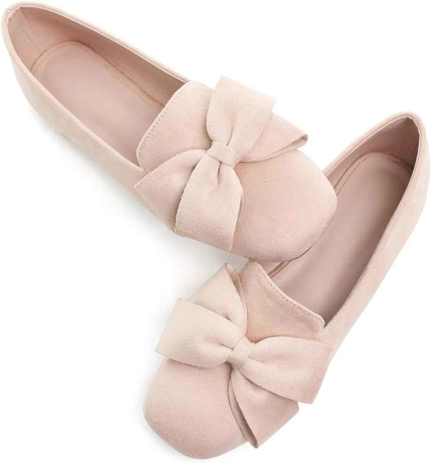 SAILING LU Womens Bowknot Pointed Toe Shoes Comfortable Ballet Flats Slip on Loafers Dressy Flats for Party