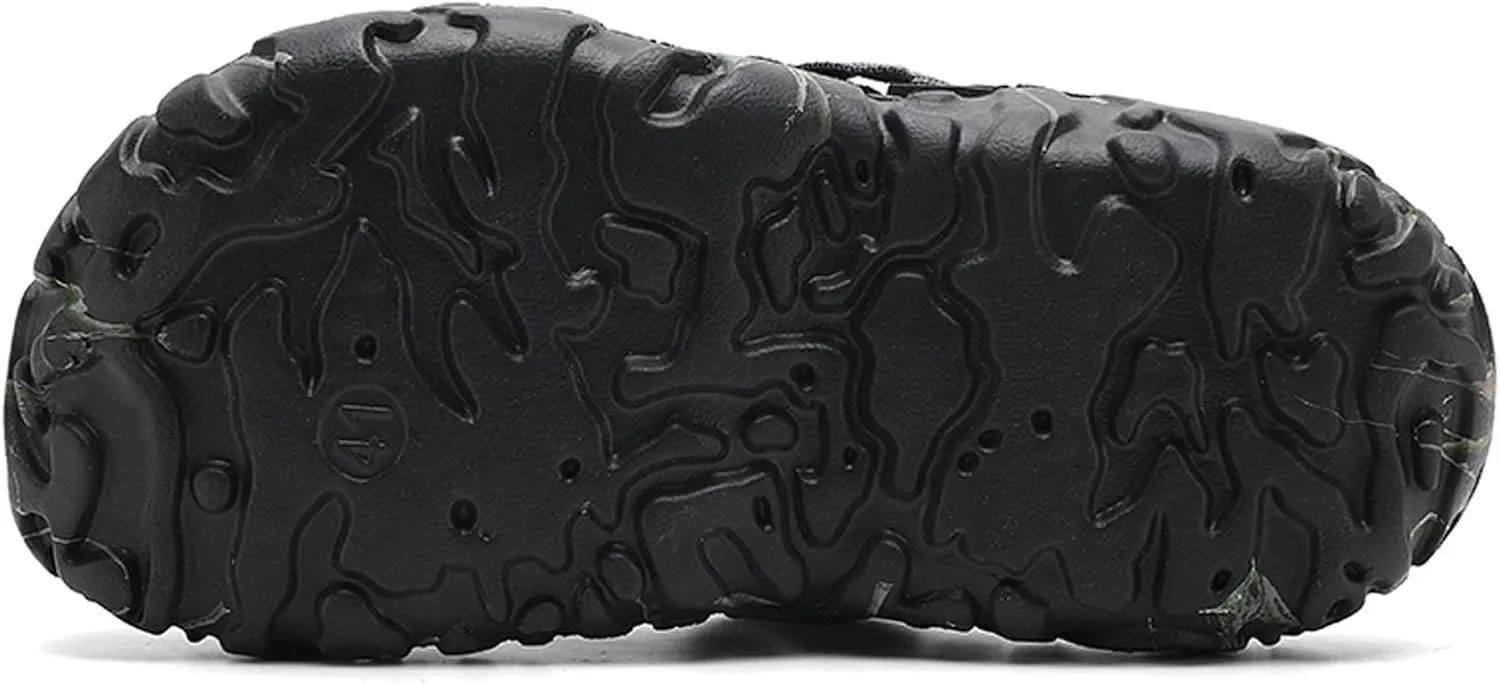 SECHRITE Men's Clogs Athletic Sports Outdoor Sandals Water Beach Shoes Slippers Sandals Lightweight Comfortable Breathable with Adjustable Back Strap - River Edge