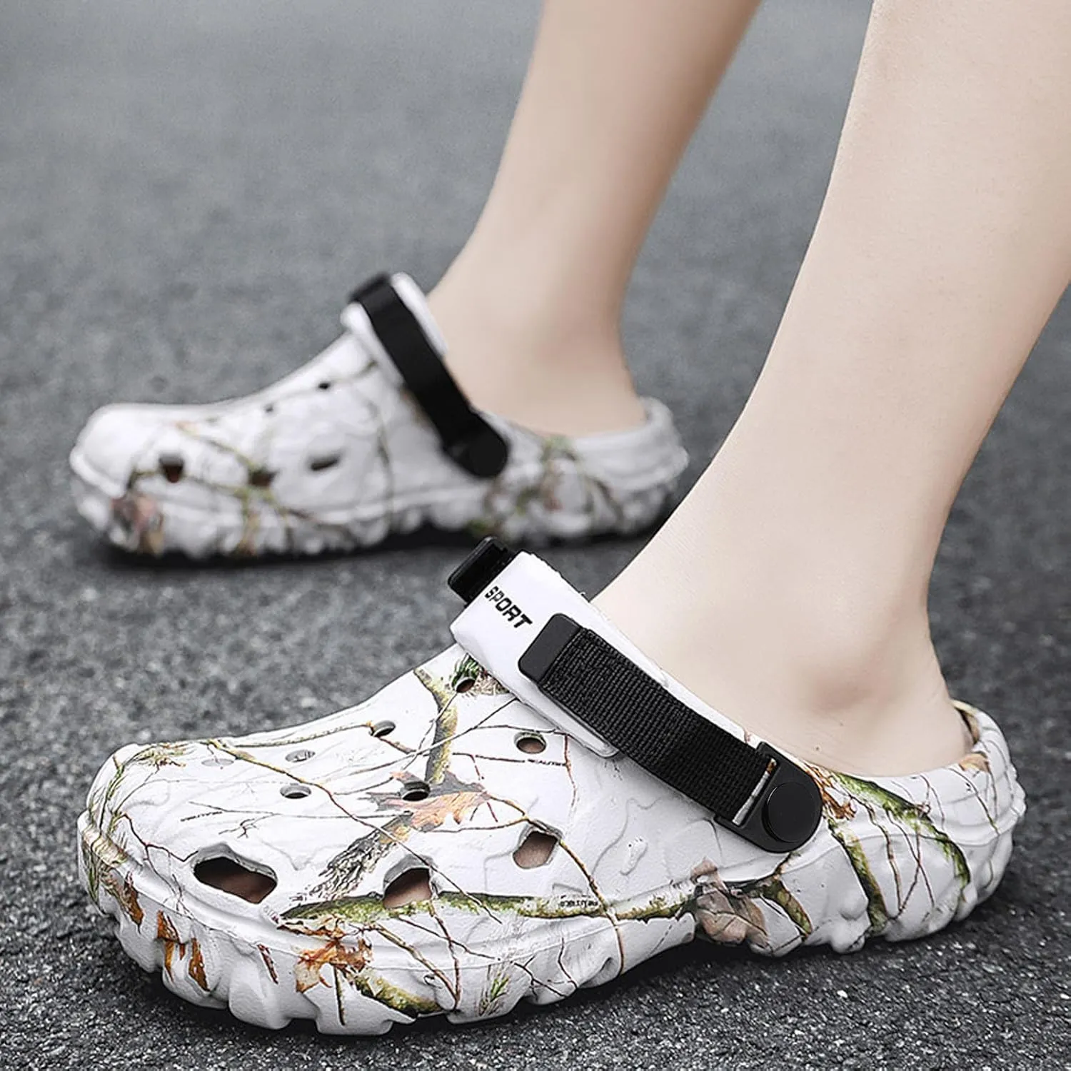 SECHRITE Men's Clogs Athletic Sports Outdoor Sandals Water Beach Shoes Slippers Sandals Lightweight Comfortable Breathable with Adjustable Back Strap - River Edge