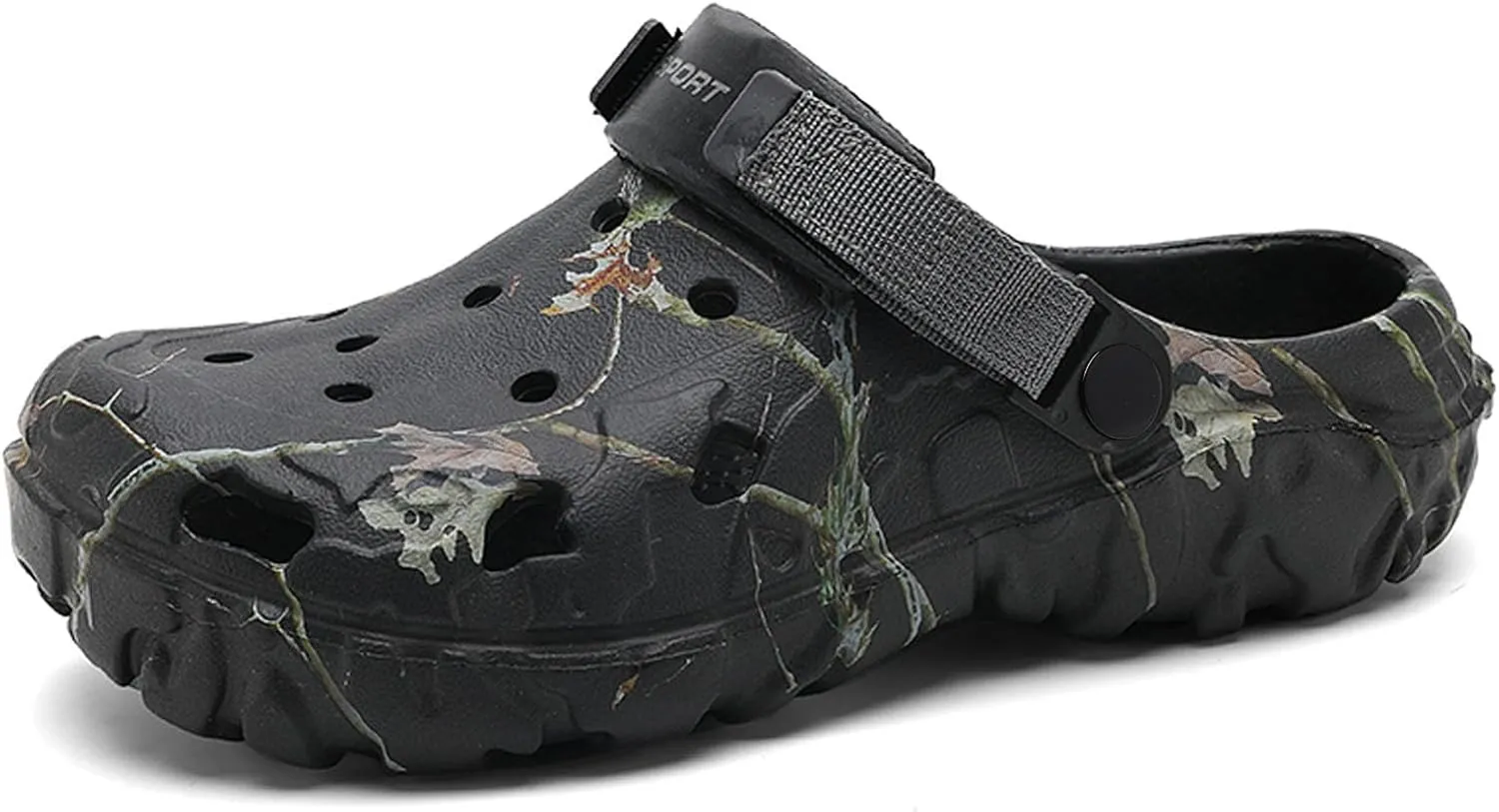 SECHRITE Men's Clogs Athletic Sports Outdoor Sandals Water Beach Shoes Slippers Sandals Lightweight Comfortable Breathable with Adjustable Back Strap - River Edge