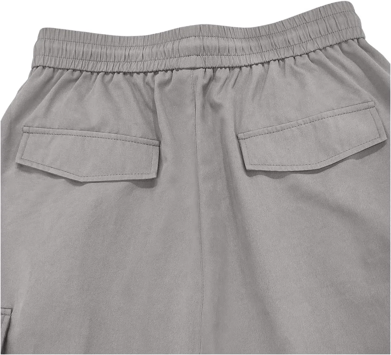 SHENHE Men's Elastic Waist Drawstring Loose Outdoor Hiking Streetwear Cargo Pants