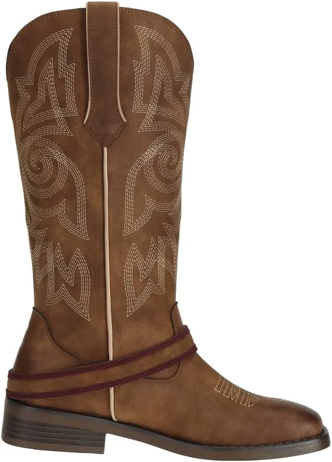 SheSole Women's Western Fashion Square Toe Cowboy Cowgirl Country Boots