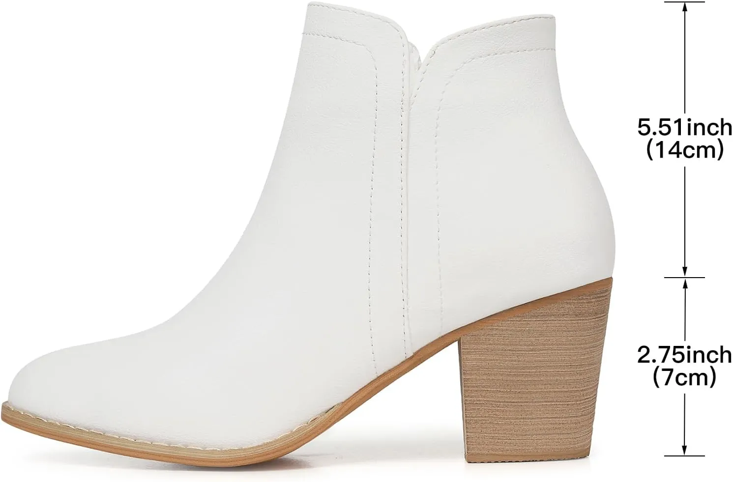 SHIBEVER Women's Ankle Boots Heel: Chunky Low Heeled Almond Toe Short Booties with Zipper Faux Suede Dress Western Fall 2025 Shoes