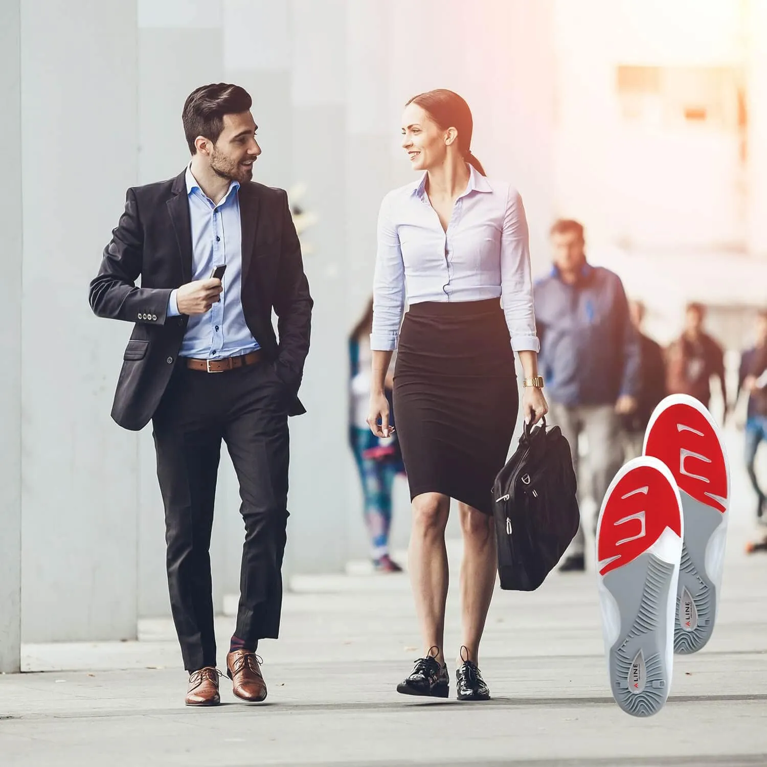 Shoe Inserts for Men & Women - Arch Support, Work Boot Insoles for Standing All Day, Plantar Fasciitis Relief, Flat Foot Sole Orthotics. Red - Men 9.5-10.5 / Women 10.5-11.5 / EU 42.5-44