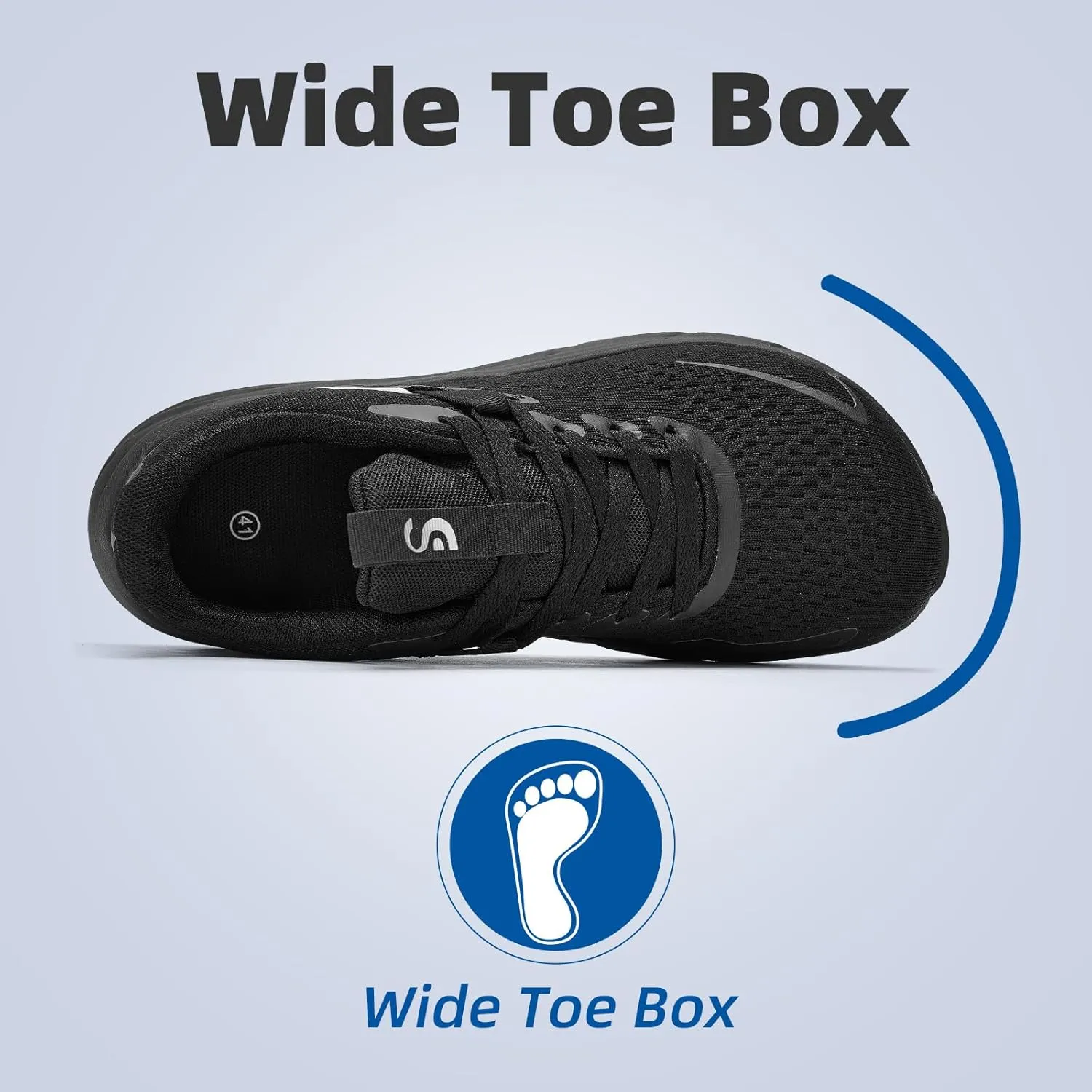 Slow Man Wide Toe Box Mens Walking Sneakers Wide Width Running Shoes Gym Workout Tennis Shoes for Wide Feet