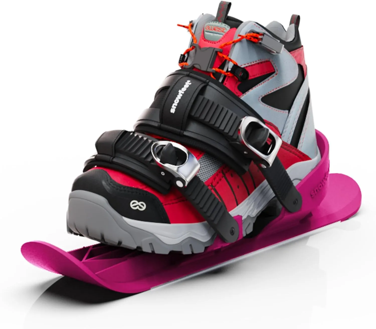 Snowfeet PRO - Mini Short Ski Skates for Snow | Skis for Winter Shoes | Short Snowskates Snowblades Skiboards | The Real Original