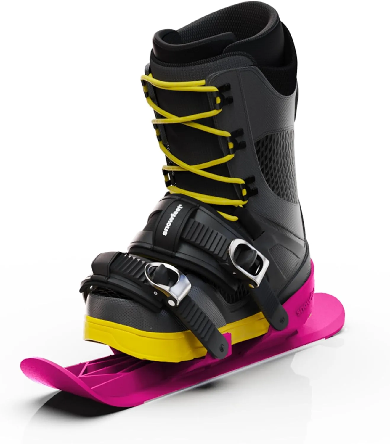 Snowfeet PRO - Mini Short Ski Skates for Snow | Skis for Winter Shoes | Short Snowskates Snowblades Skiboards | The Real Original