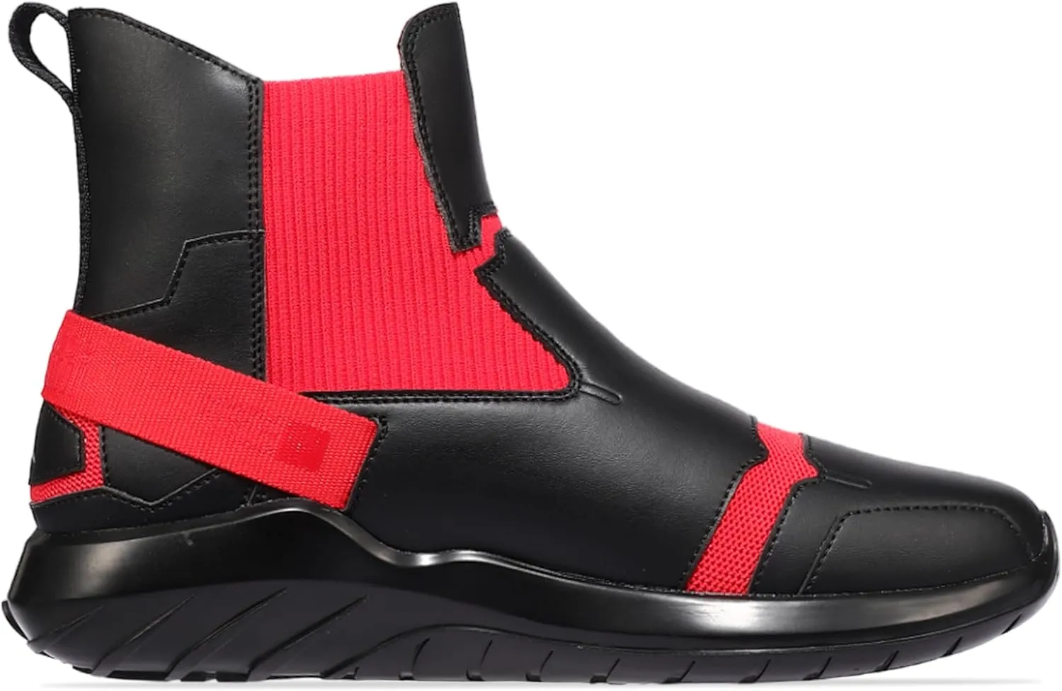 Soulsfeng Fashion High Top Sneakers Reflective Shoes Leather Splicing Lightweight Non Slip Walking Shoes
