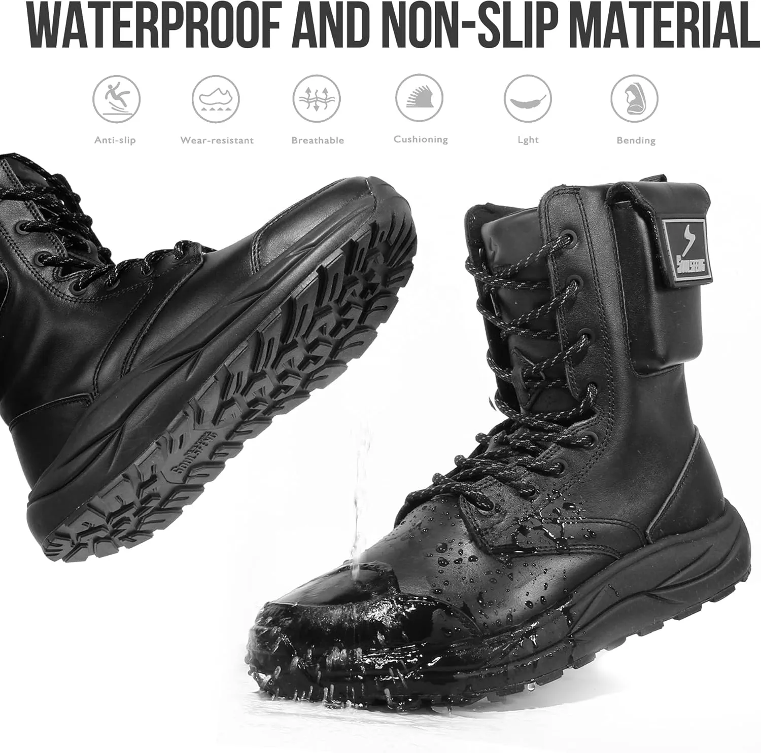 Soulsfeng Heated Boots for Men Women Futuraheat-X Winter Waterproof Warm Snow Boots Rechargeable Electric Heating Boots Foot Warmers
