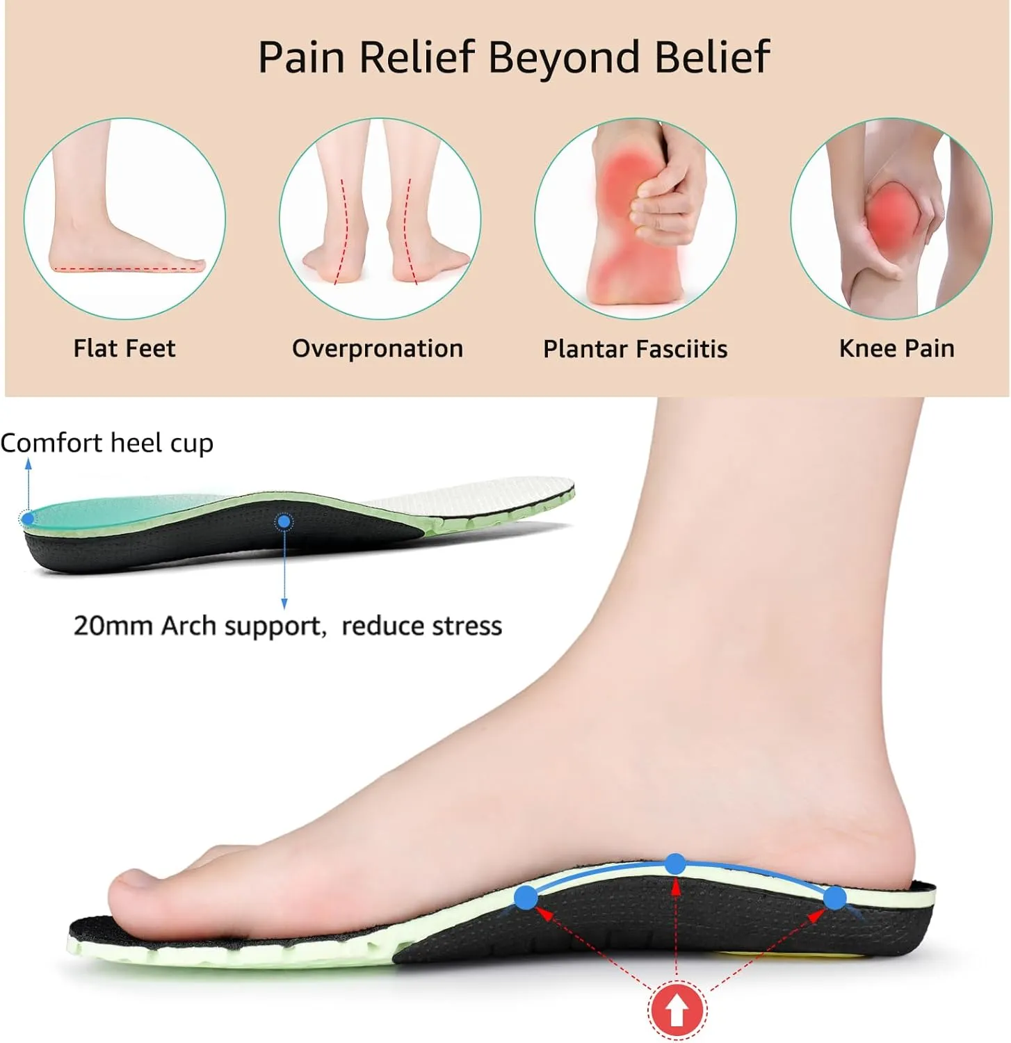 STQ Women Maternity Orthotic Shoes丨Orthopedic Plantar Fasciitis Relief Ultralight Arch Support Sneakers