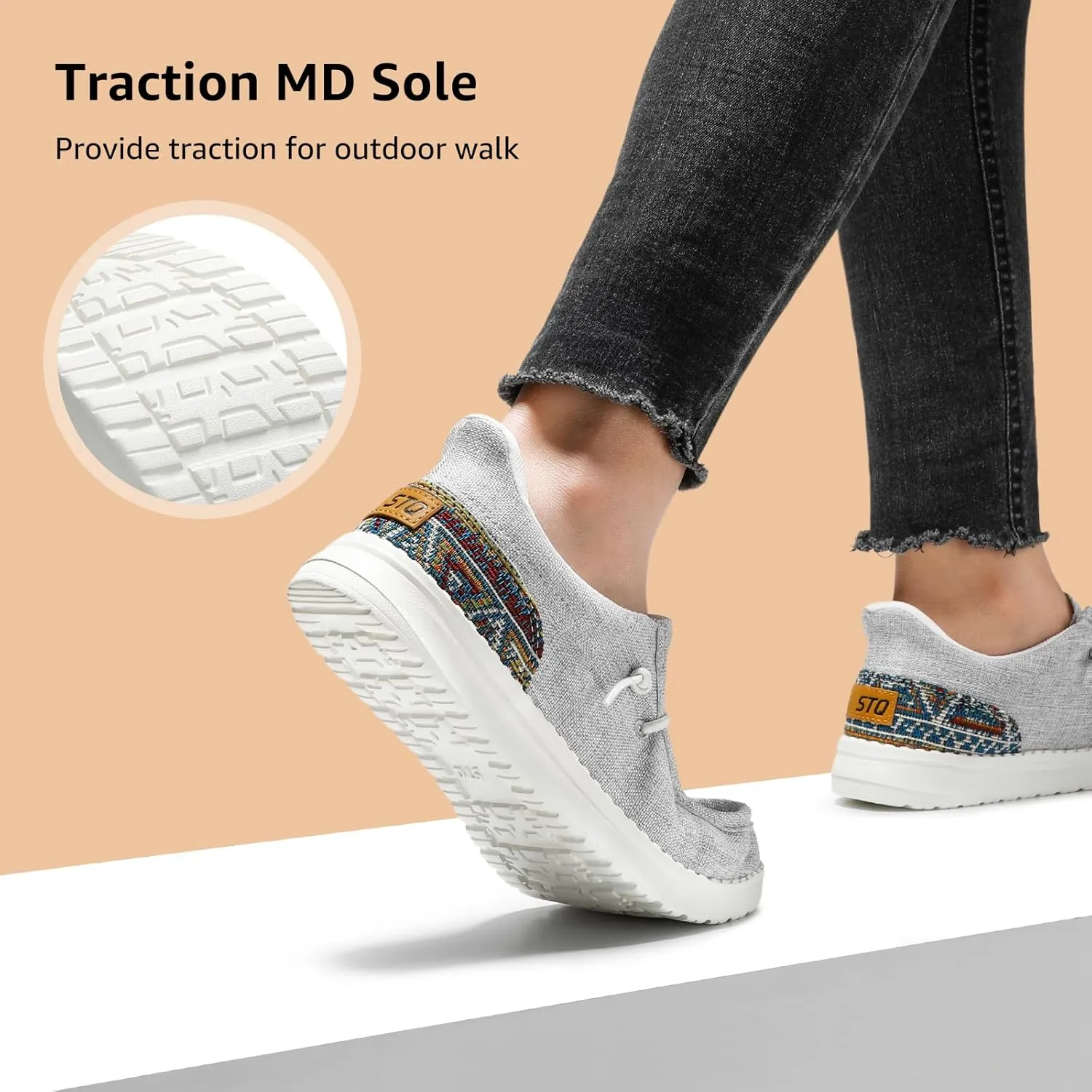STQ Women Slip on Maternity Shoes丨Orthopedic Plantar Fasciitis Relief Ultralight Sneakers