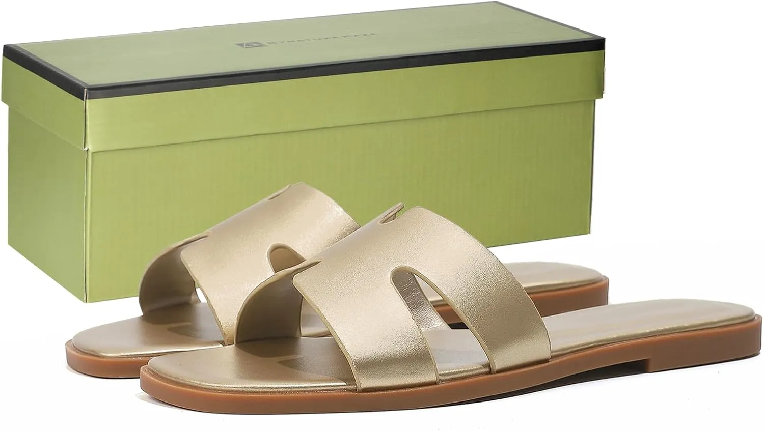 Stratuxx Kaze Open Toe Flat Dress Sandals Womens Slide Comfortable Summer Black, White, Tan Sandals for Women