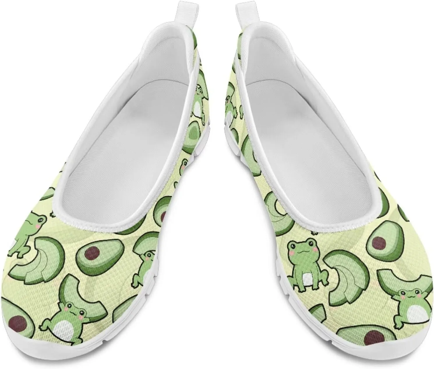 SYtrade Women Slip On Loafers Summer Art Travel Sneakers White Sole