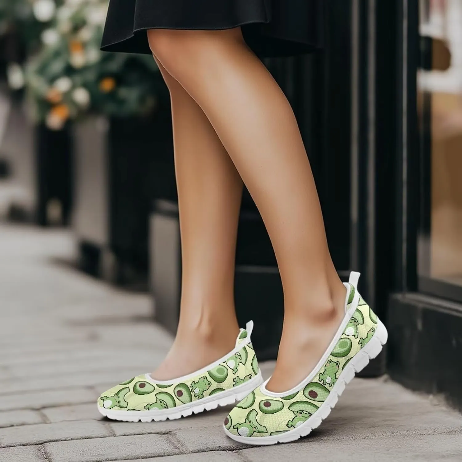 SYtrade Women Slip On Loafers Summer Art Travel Sneakers White Sole