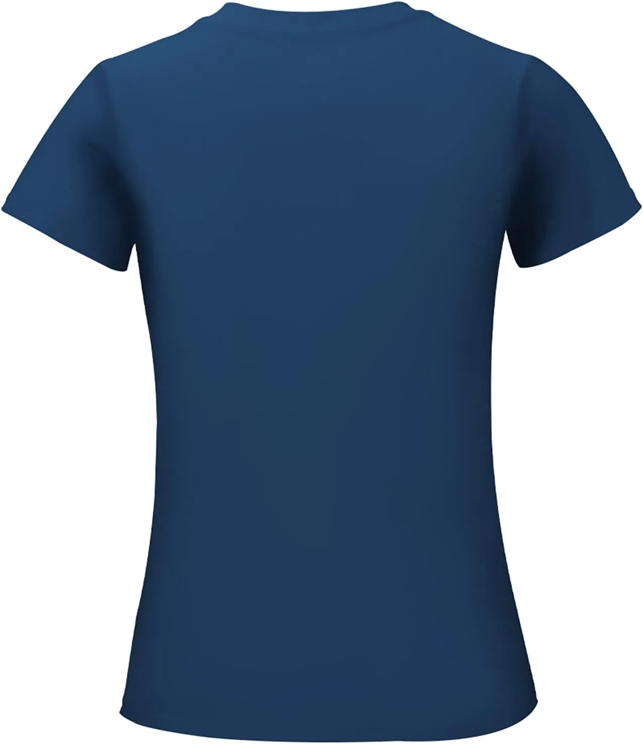 T Shirts Depicts A Volcano Short Sleeve for Women Crewneck Tees Trendy Lightweight Casual Summer Tees Navy