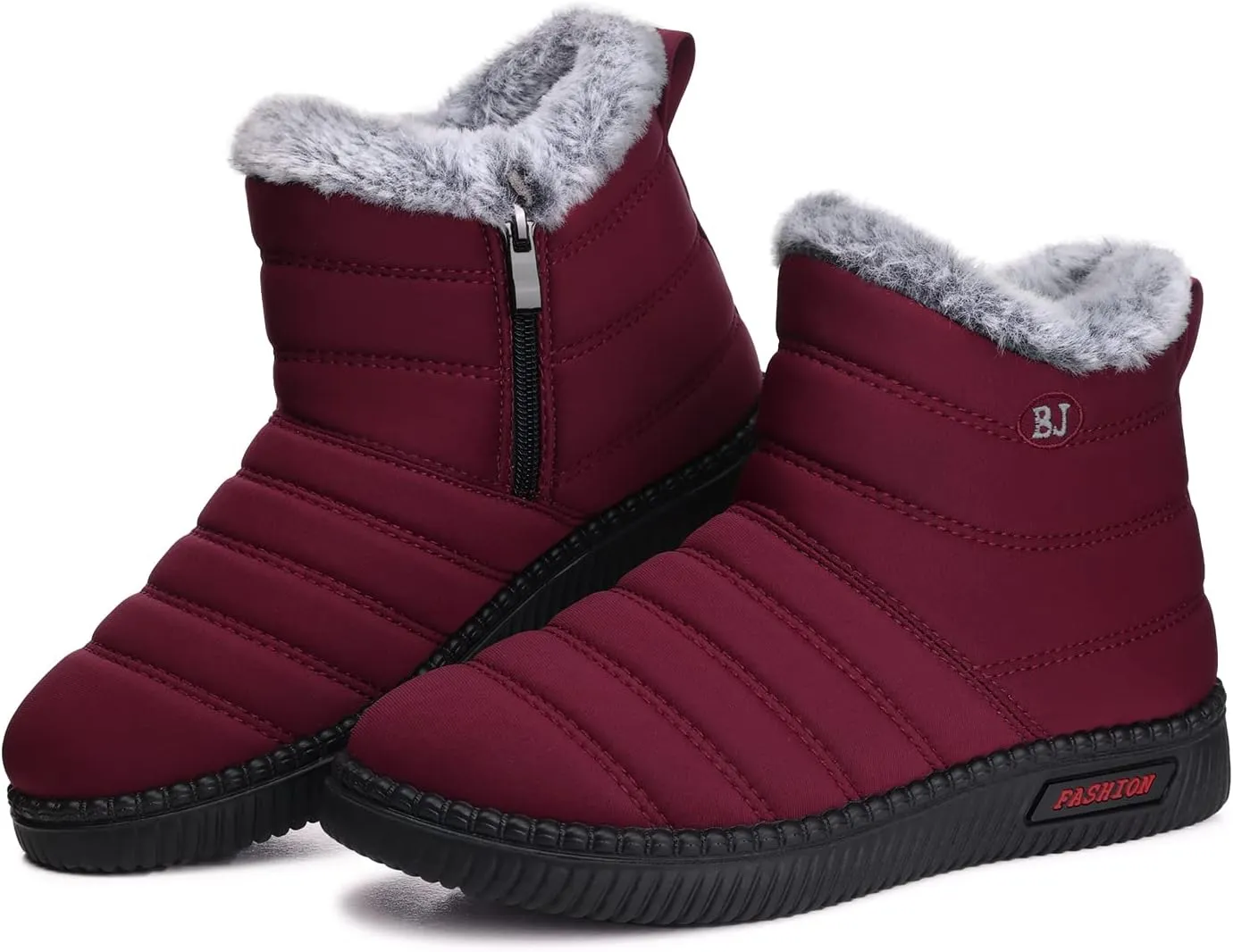 TEMOFON Womens Snow Boots Winter Warm Ankle Boots Waterproof Outdoor Fur Lined Shoes for Women