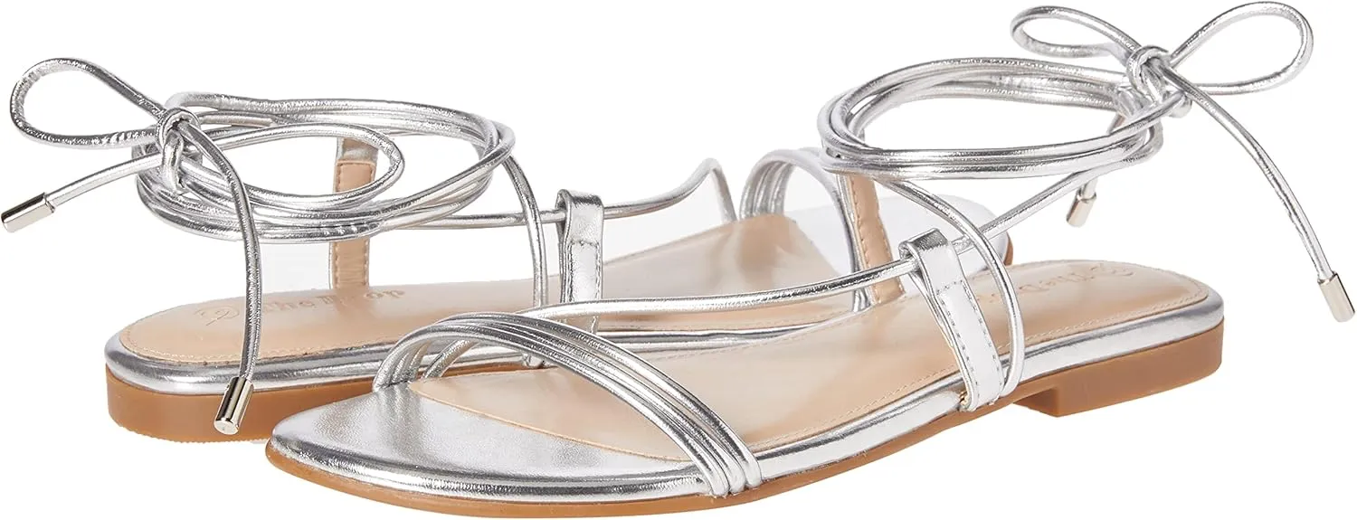 The Drop Women's Samantha Flat Strappy Lace-up Sandal