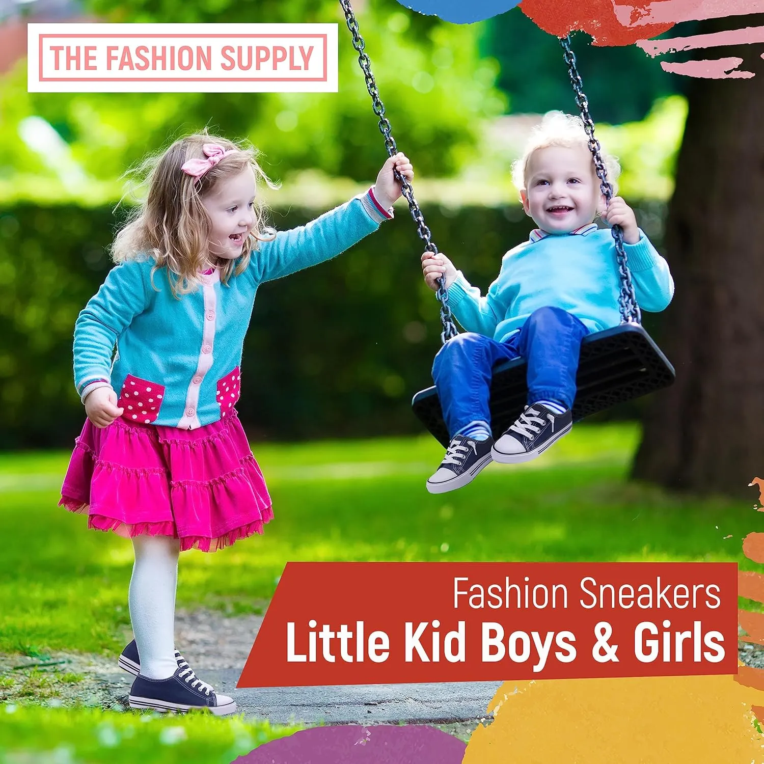 The Fashion Supply Toddler Canvas Shoes for Girls & Boys - Breathable & Comfortable Boys & Girls Canvas Shoes for Toddlers
