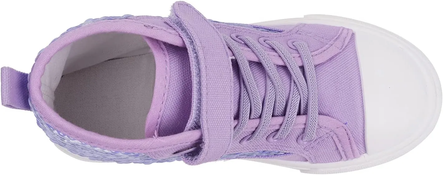 Toandon Kids Adorable Fashion High Top Casual Canvas Sneakers