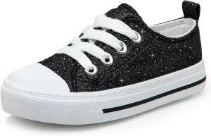 ToandonToddler Kids Sneakers Sparkle Fashion Glitter Sequins Canvas Shoes
