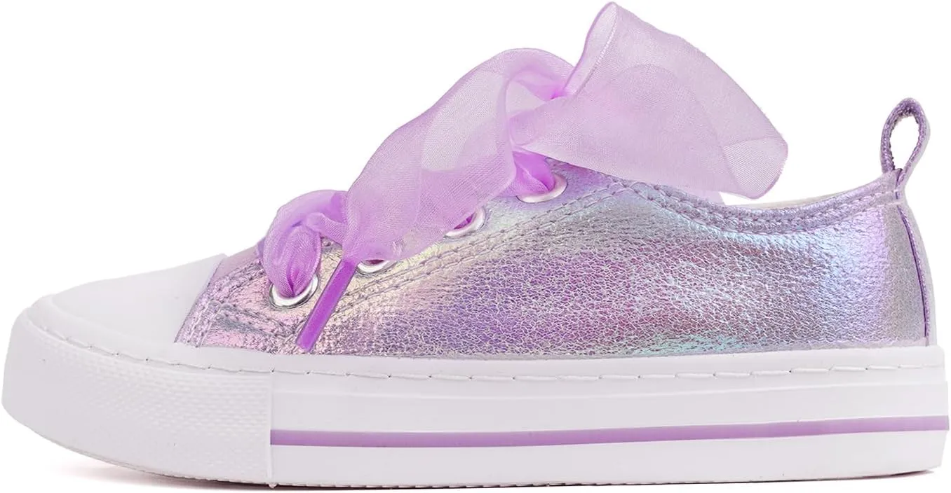 ToandonToddler Kids Sneakers Sparkle Fashion Glitter Sequins Canvas Shoes