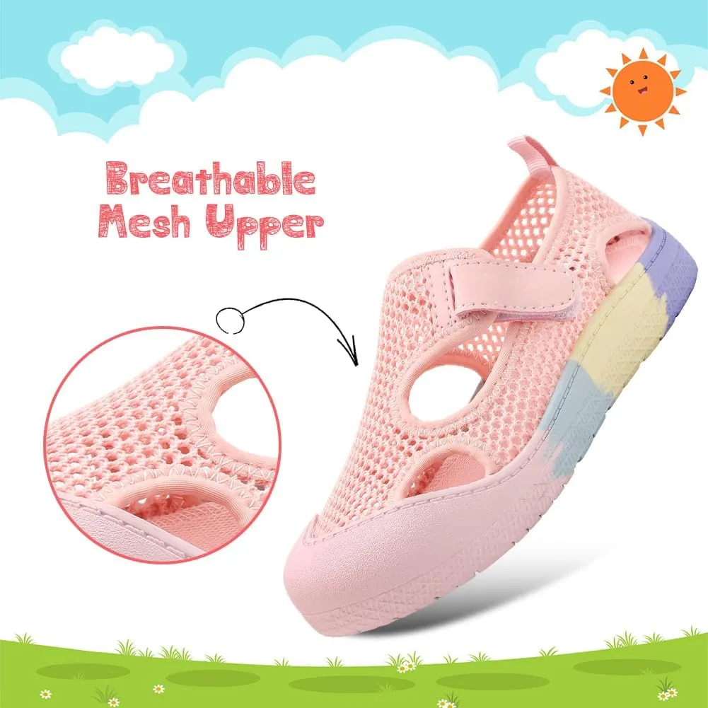 Toddler Girl Boys Shoes Kids Sneakers Mesh Toddler Tennis Shoes Flexible Toddler Walking Shoes Breathable