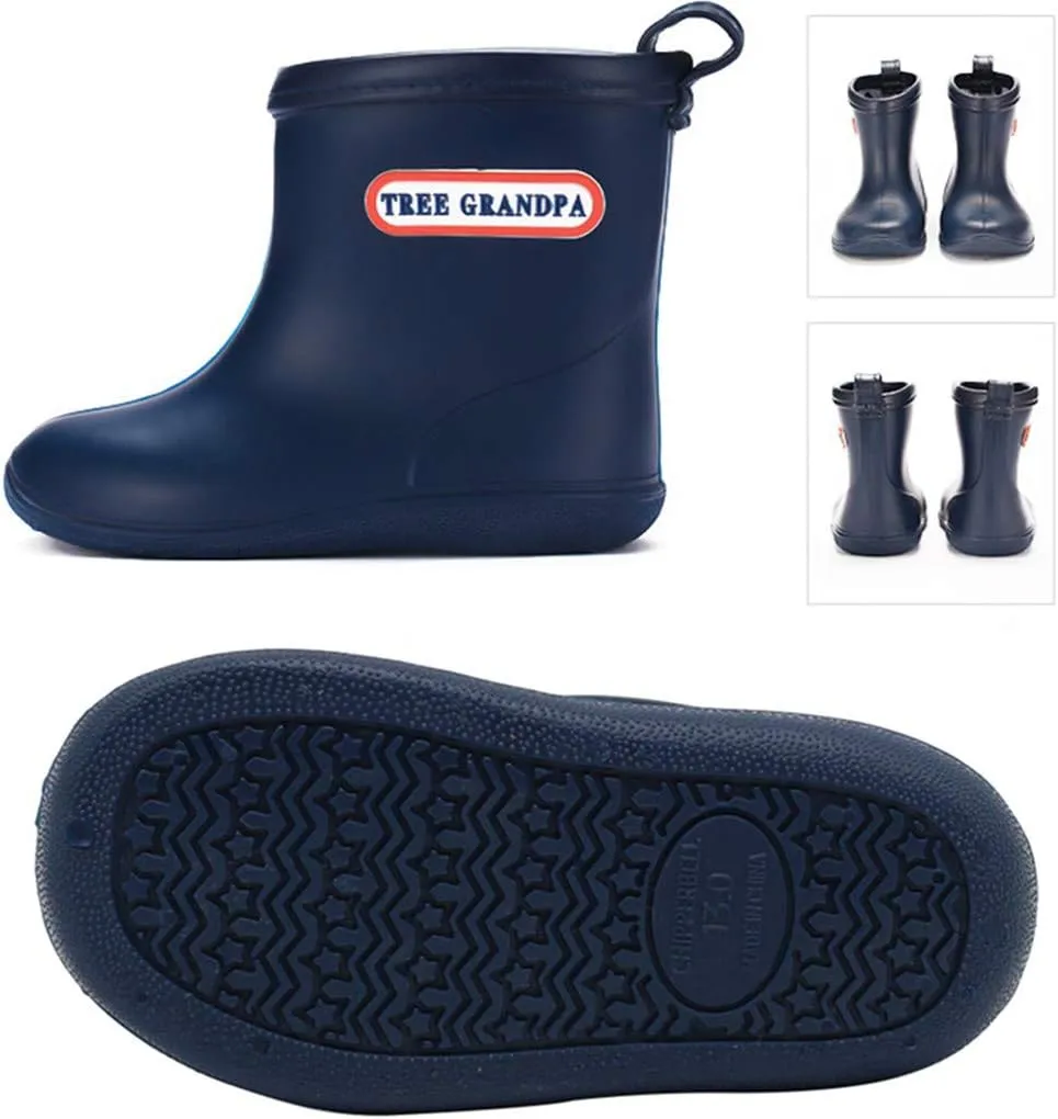 Toddler Rain Boots Baby Rain Boots Short rain Boots for Toddler Easy-on Lightweight and Waterproof
