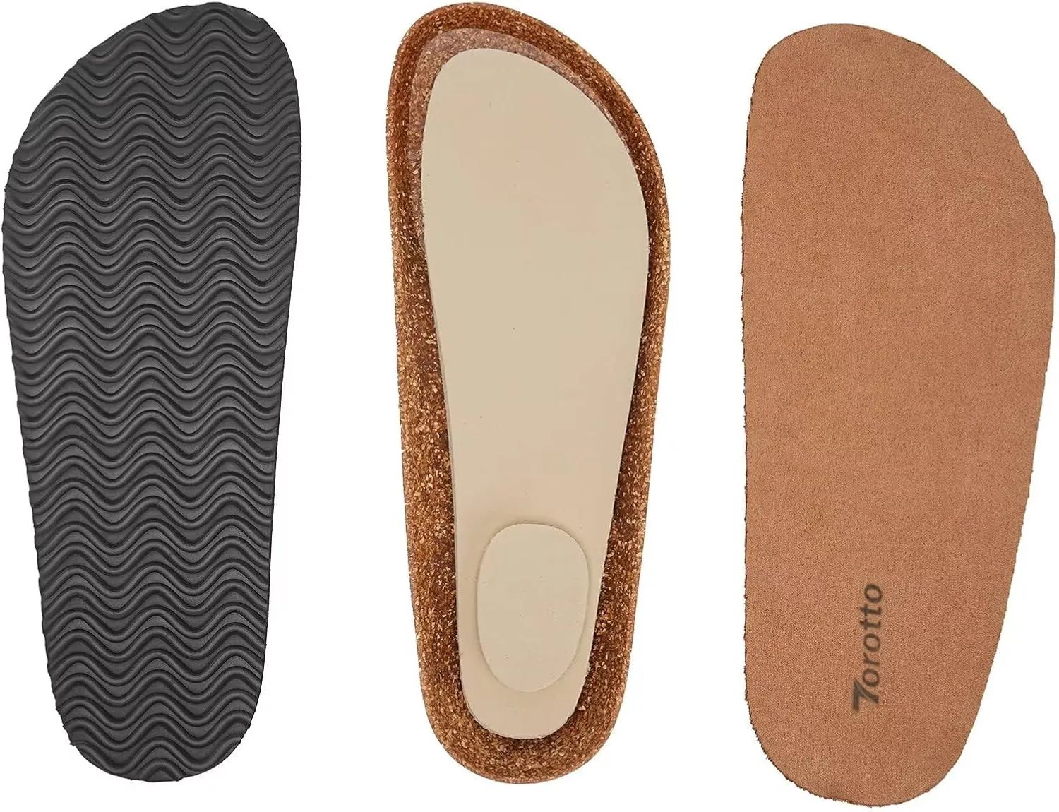 Torotto Womens Slides with Cork Footbed Open Toe Adjustable Webbing Flat Sandals for Walking | Beach | Indoor