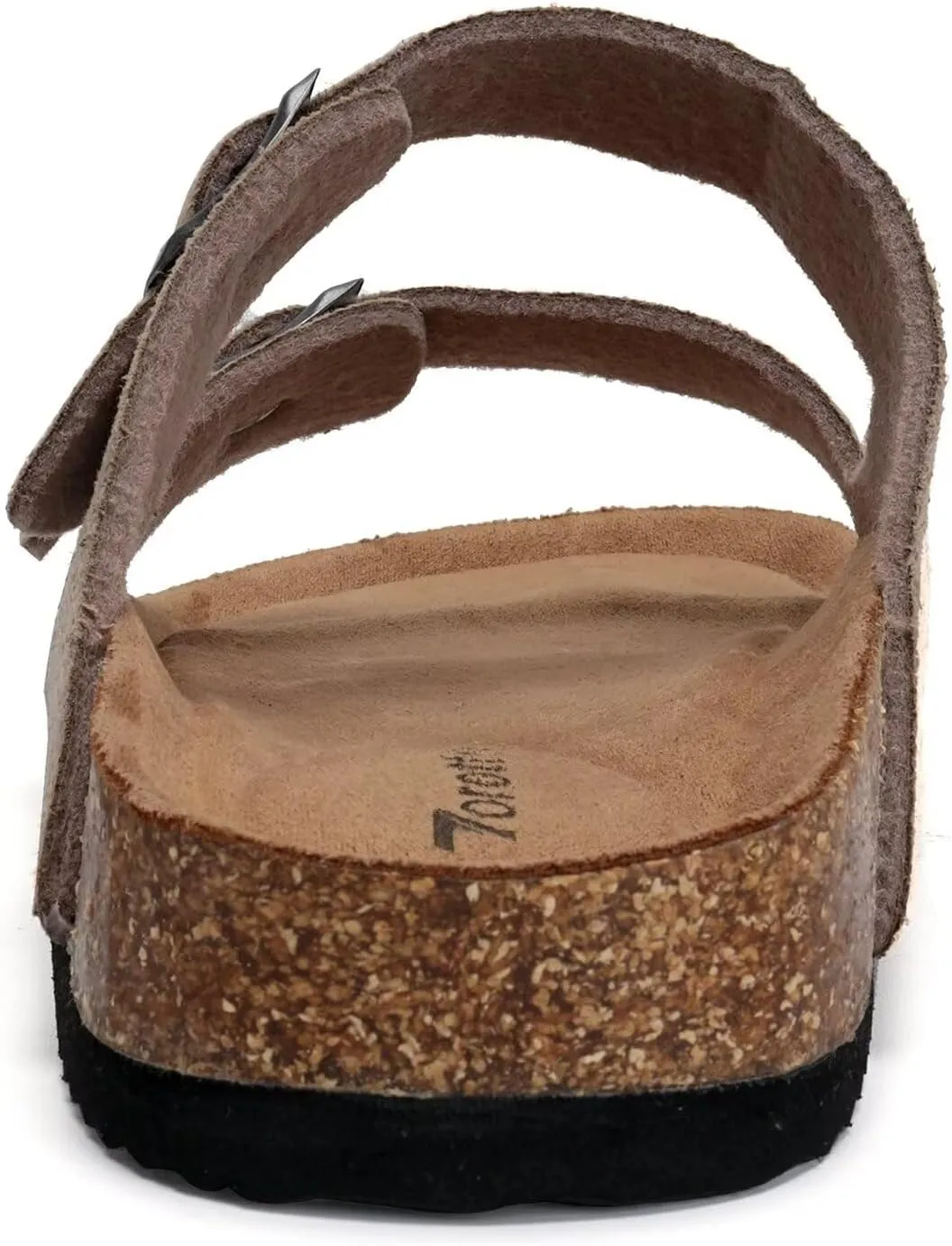 Torotto Womens Slides with Cork Footbed Open Toe Adjustable Webbing Flat Sandals for Walking | Beach | Indoor