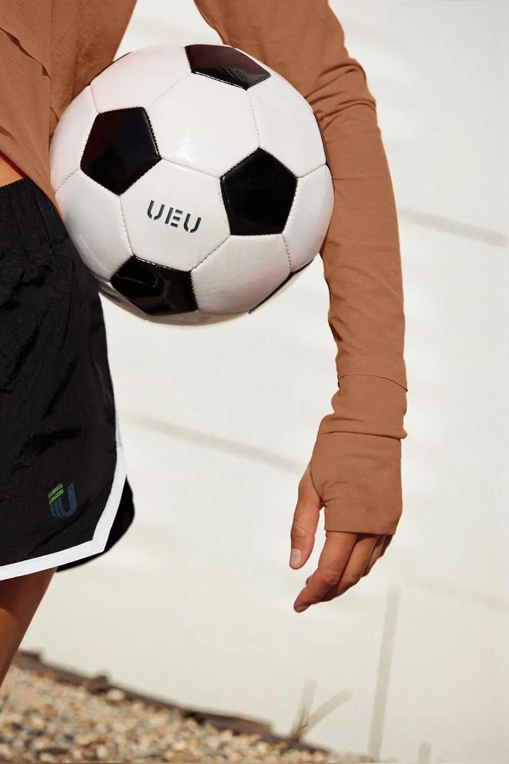 UEU Women's Crop Tops for Yoga Workout Athletic, Ice Cool Feeling Long Sleeves Shirts, Flowy Split Side Slit Oversized